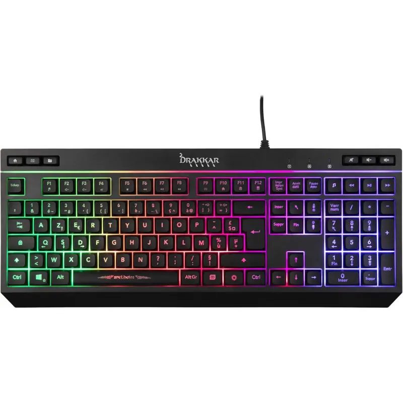 Clavier filaire gaming Konix Membrane Spelheim -Drakkar