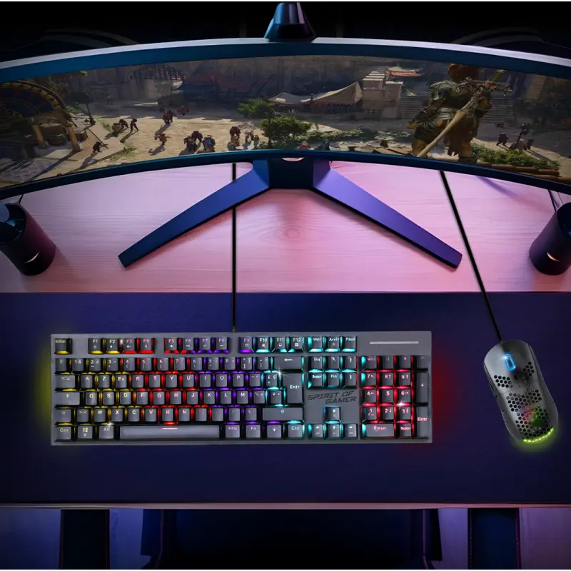 Clavier Gamer Filaire SPIRIT OF GAMER XPERT-K250 RGB Switch Rouge / Noir