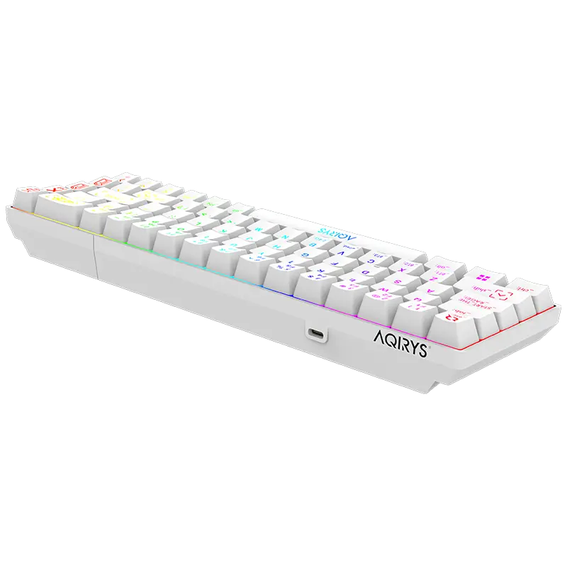 Clavier Gamer Mécanique AQIRYS MIRA / 100% Anti-ghosting / RGB / Blanc