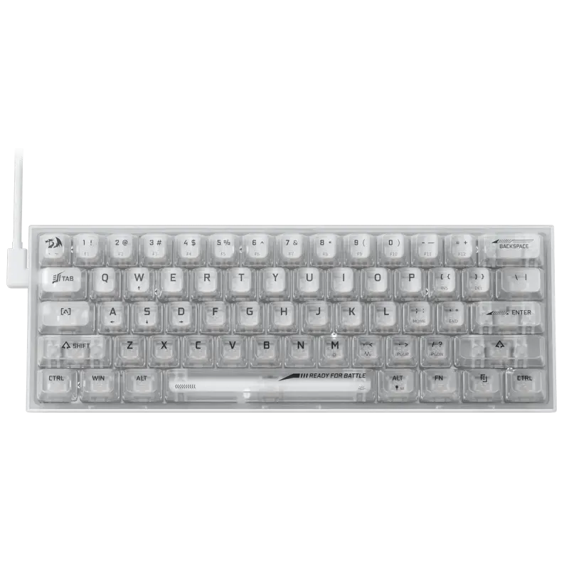 Clavier Gamer Mécanique REDRAGON K617 FIZZ 60% RGB / TRANSPARENT