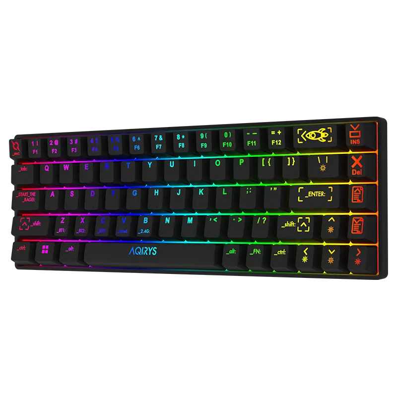 Clavier Gamer Mécanique AQIRYS MIRA / 100% Anti-ghosting / RGB / Noir