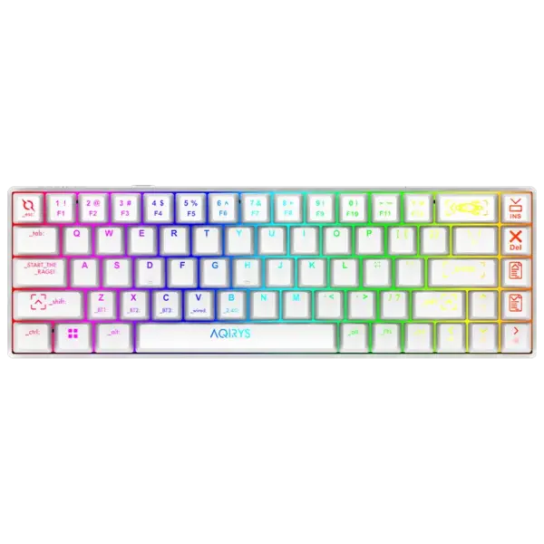 Clavier Gamer Mécanique AQIRYS MIRA / 100% Anti-ghosting / RGB / Blanc