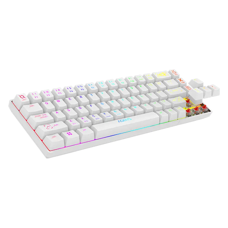Clavier Gamer Mécanique AQIRYS MIRA / 100% Anti-ghosting / RGB / Blanc