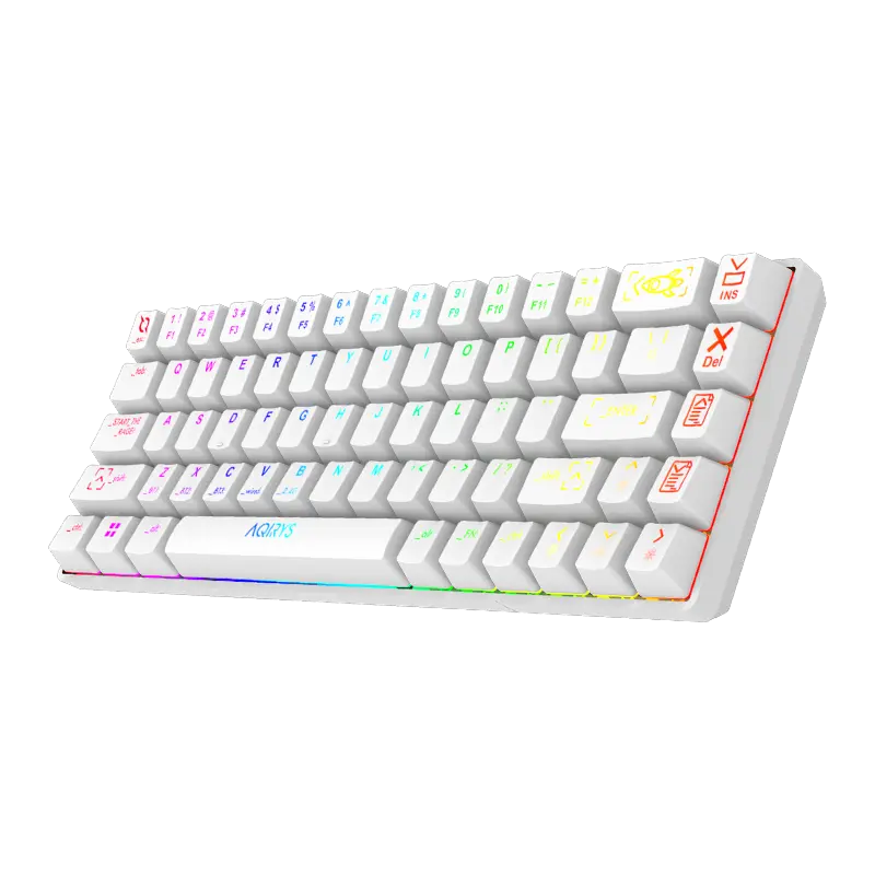 Clavier Gamer Mécanique AQIRYS MIRA / 100% Anti-ghosting / RGB / Blanc