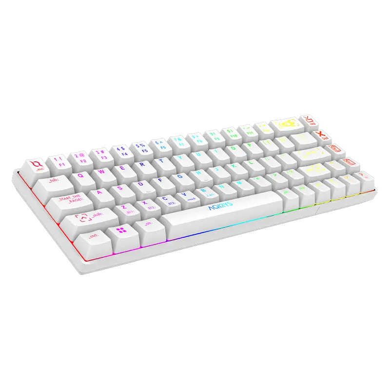 Clavier Gamer Mécanique AQIRYS MIRA / 100% Anti-ghosting / RGB / Blanc