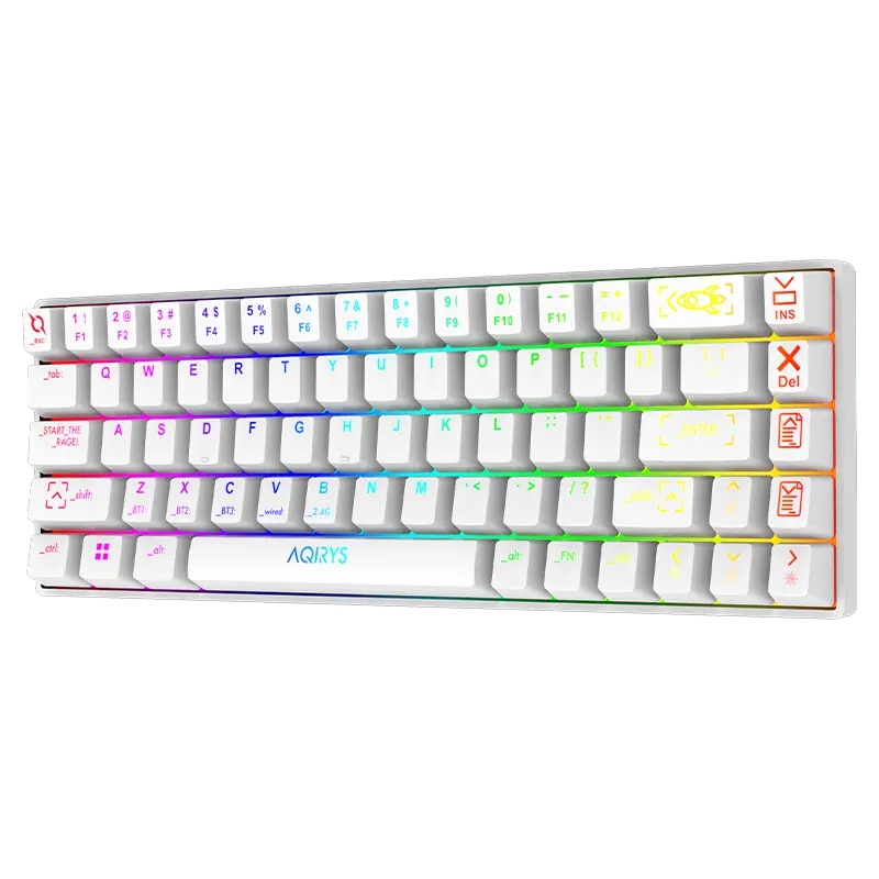 Clavier Gamer Mécanique AQIRYS MIRA / 100% Anti-ghosting / RGB / Blanc