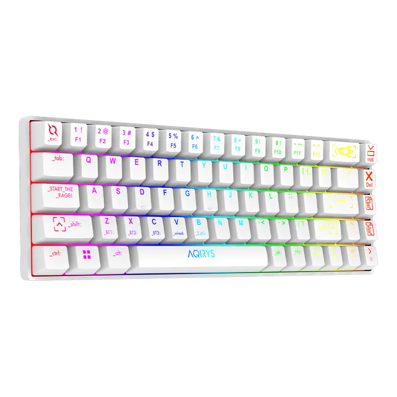 Clavier Gamer Mécanique AQIRYS MIRA / 100% Anti-ghosting / RGB / Blanc