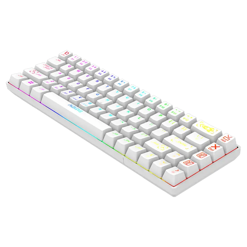 Clavier Gamer Mécanique AQIRYS MIRA / 100% Anti-ghosting / RGB / Blanc