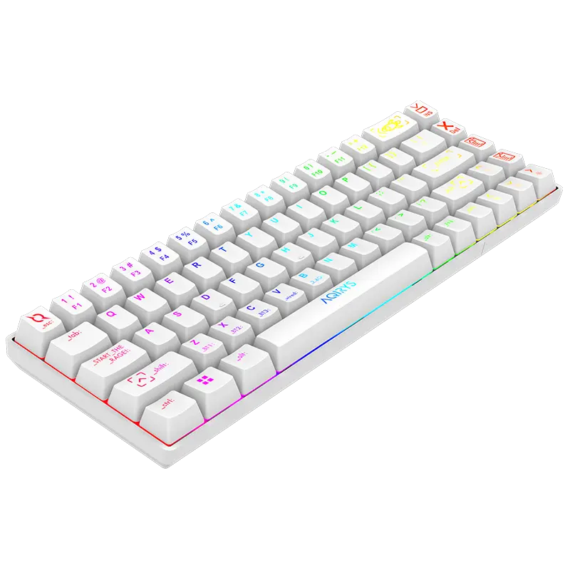 Clavier Gamer Mécanique AQIRYS MIRA / 100% Anti-ghosting / RGB / Blanc