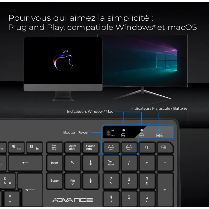PACK CLAVIER SOG R-TYPE CLA+SOURIS SANS FIL RGB NOIR RECHARGEABLE