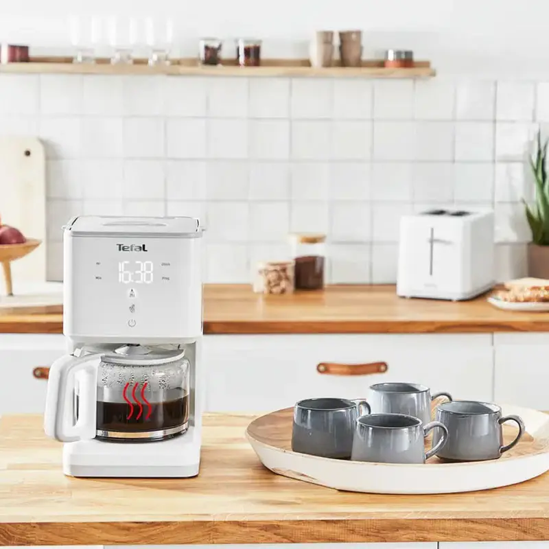 Machine à café TEFAL programmable 1,25 Litre SENSO / Blanc / CM693110