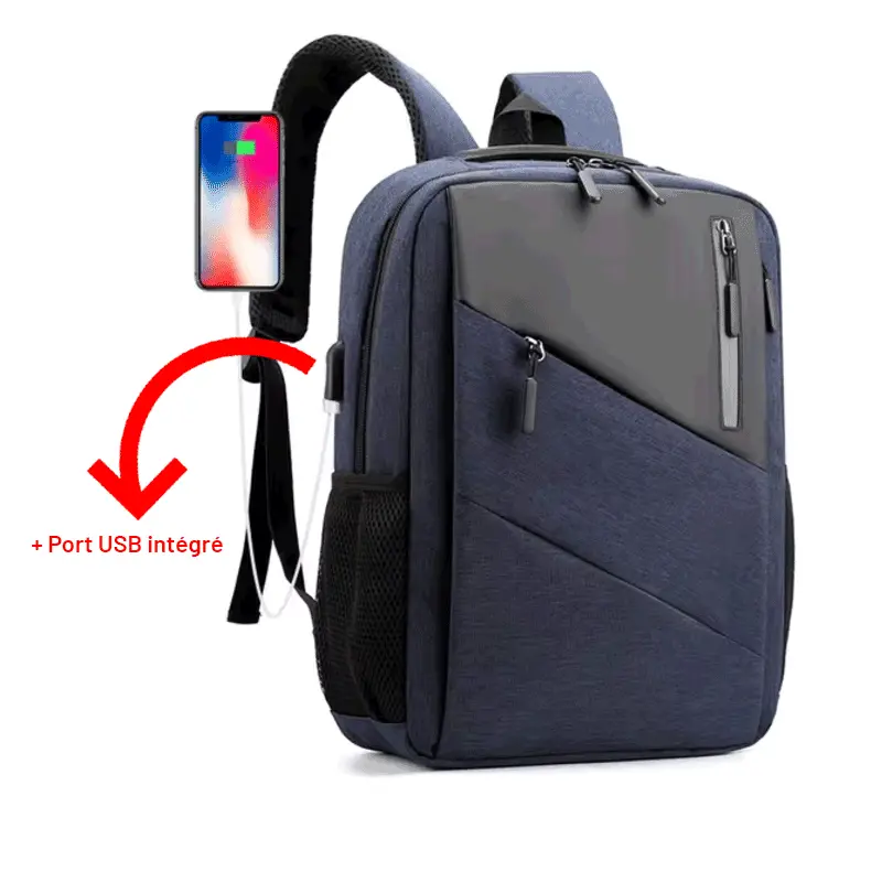 SAC A DOS PLPOWER CO14-33 16&Prime; / Port USB / Bleu