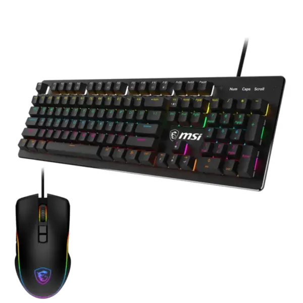 Ensemble Clavier et Souris Gaming COMBO MSI FORGE GK300 + MSI FORGE GM300 / RGB / USB / Noir