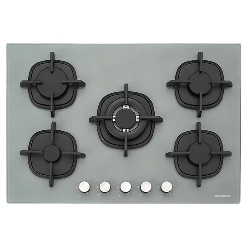 Plaque de cuisson encastrable SILVERLINE CS5364S01 / 5 Feux / 75 cm / Gris