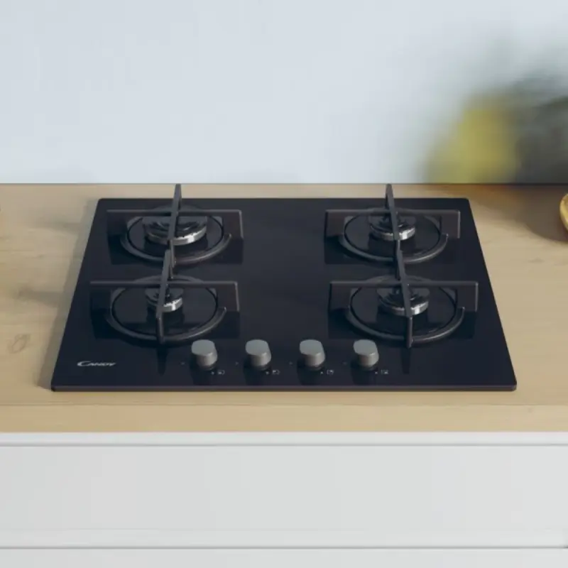 Plaque à Gaz encastrable Candy CSG6B/4U2 / 4 Feux / Noir