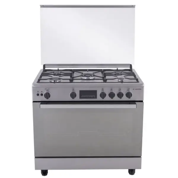 Cuisinière ARISTON 5 Feux à Gaz / 90cm / INOX avec Afficheur