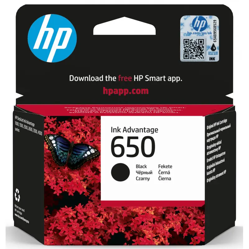 HP 650 cartouche d&rsquo;encre Noir Advantage authentique CZ101AE