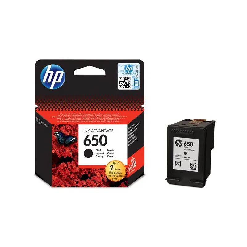 HP 650 cartouche d&rsquo;encre Noir Advantage authentique CZ101AE