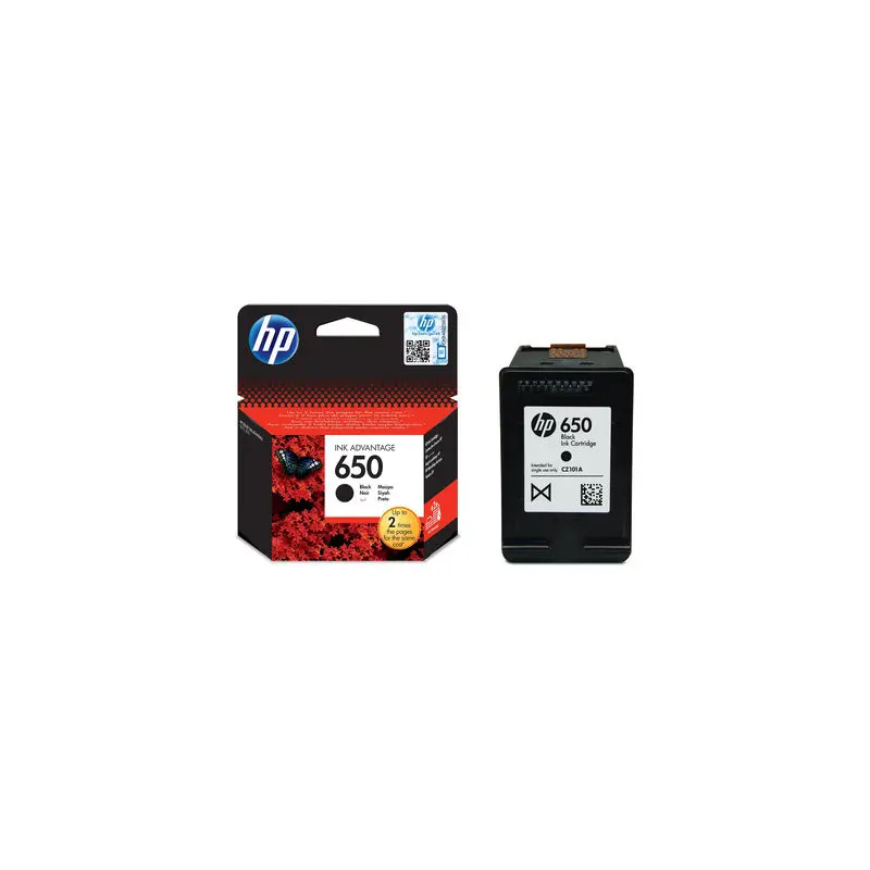 HP 650 cartouche d&rsquo;encre Noir Advantage authentique CZ101AE