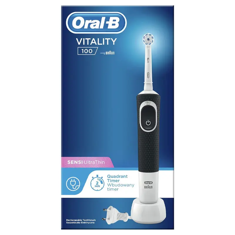 Brosse à dents électrique Sensitive Oral-B Vitality 100 Cross Action / Noir