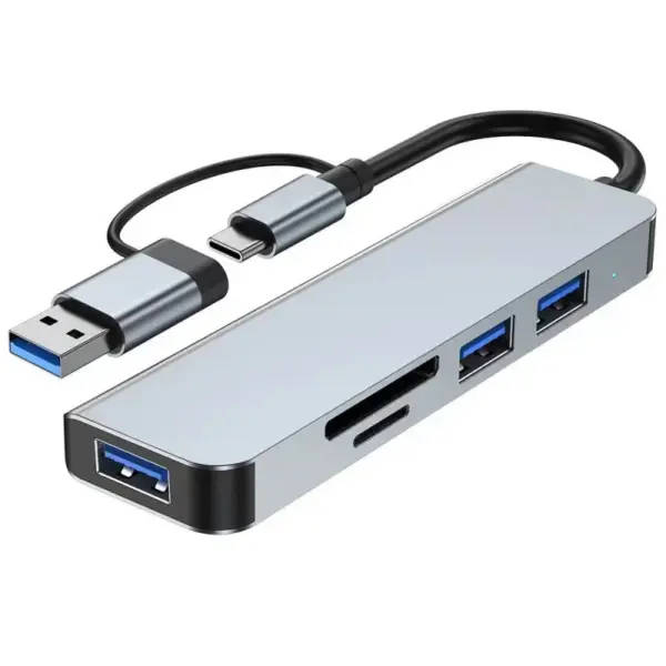 CONVERTISSEUR TYPE C+USB 3.0 TO 5EN1