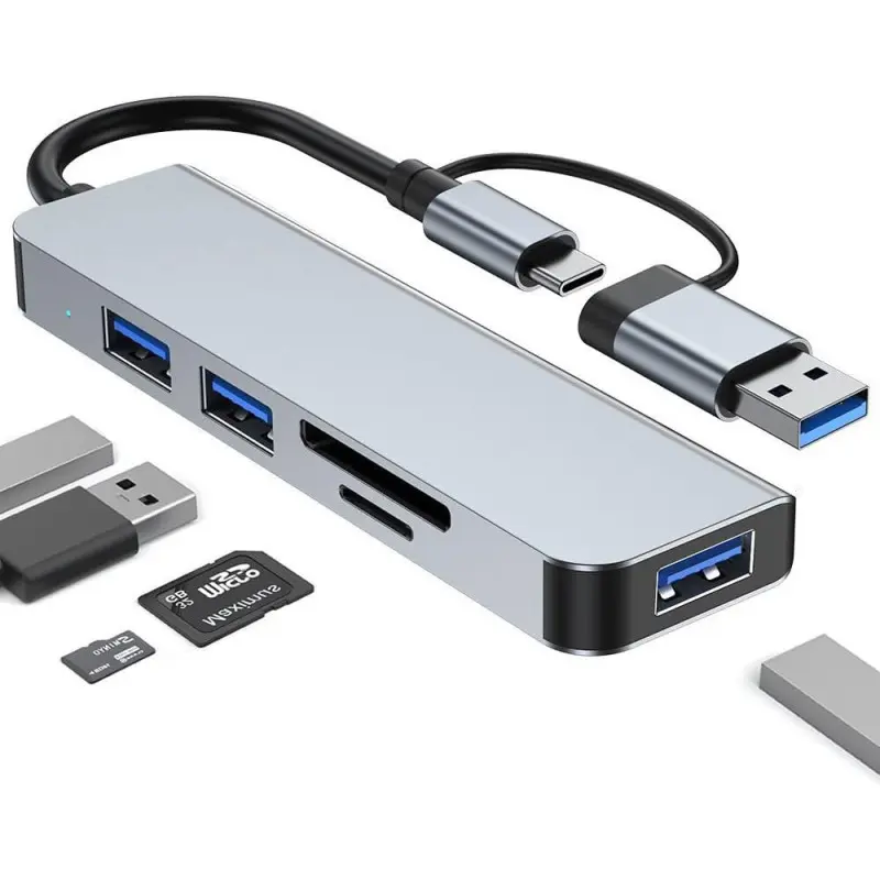 CONVERTISSEUR TYPE C+USB 3.0 TO 5EN1