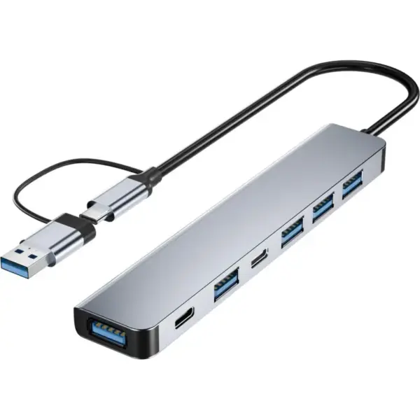 CONVERTISSEUR TYPE C + USB 3.0 TO 7EN1