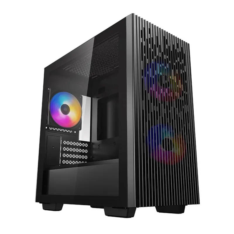 Boîtier Gaming Moyen Tour DeepCool MATREXX 40 3FS / Micro-ATX / RGB / Noir