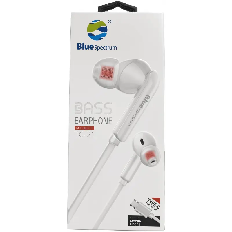 Écouteur Blue Spectrum TC21 TYPE C – Blanc