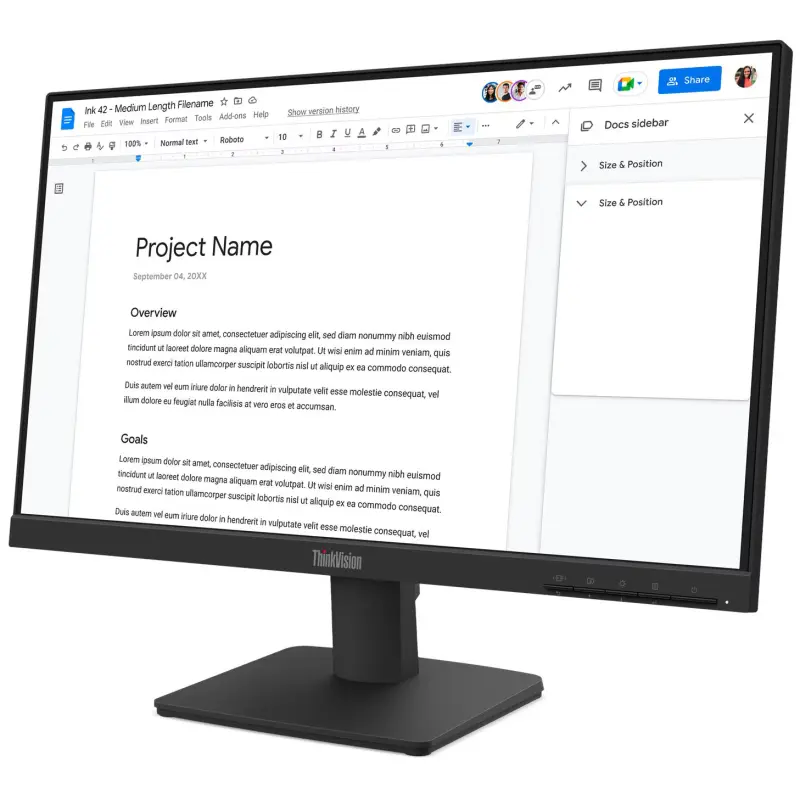 Écran Lenovo Think Vision S22-4e 21.5″ FHD 4ms GtG IPS 100Hz HDMI/VGA / BLACK