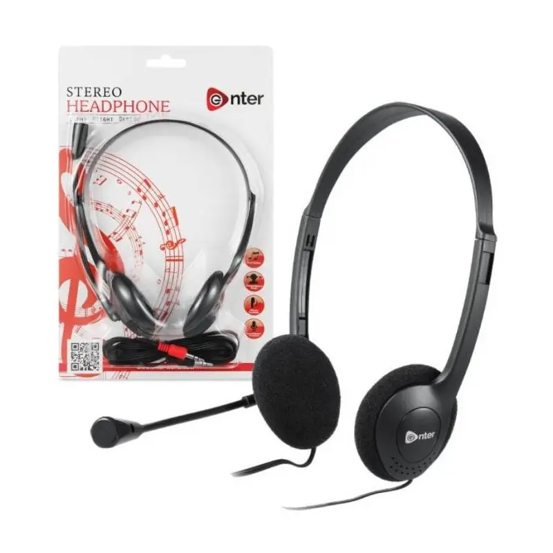 Micro Casque Filaire ENTER EH-02A / Noir