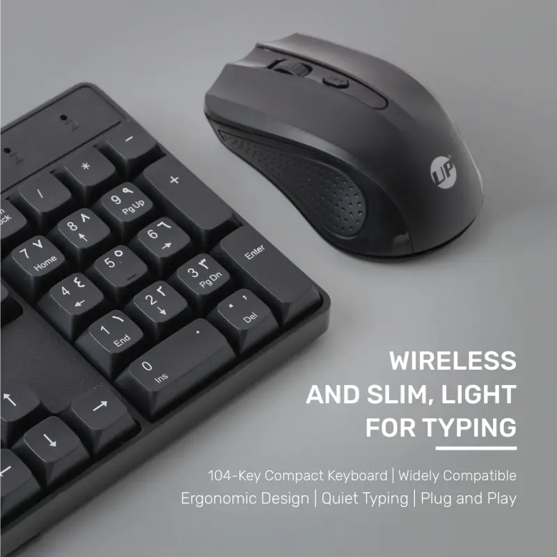 Ensemble clavier et souris Compact Sans Fil / Noir