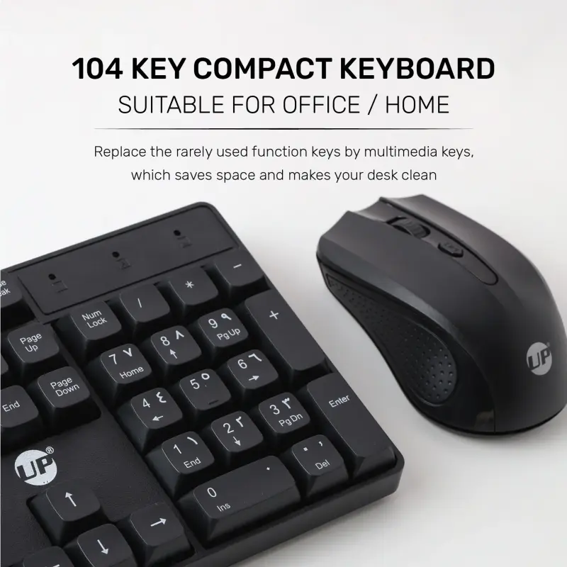 Ensemble clavier et souris Compact Sans Fil / Noir