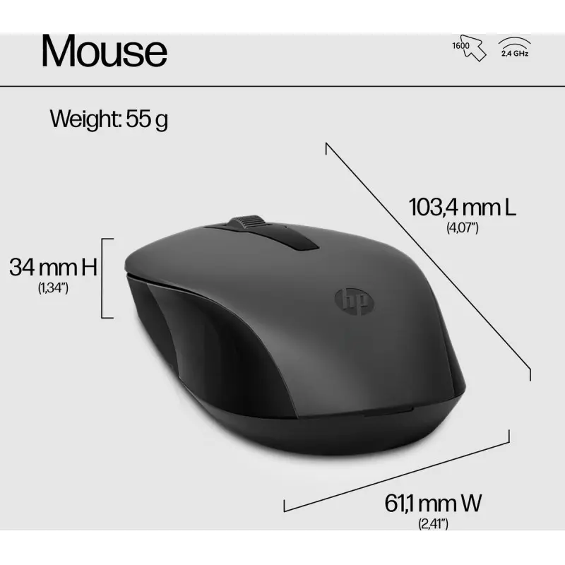 ENSEMBLE CLAVIER ET SOURIS SANS FIL HP 330 AVEC VOYANTS LED – COMBO FR ARABISE