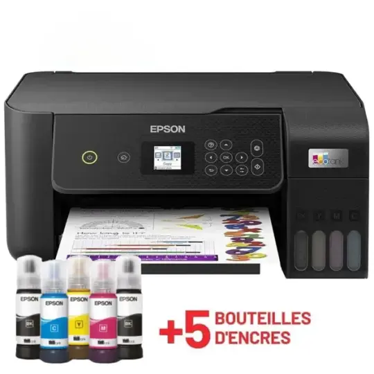 Imprimante Multifonction à réservoir intégré 3en1 couleur A4 Epson ECOTANK L3260 / USB & WIFI