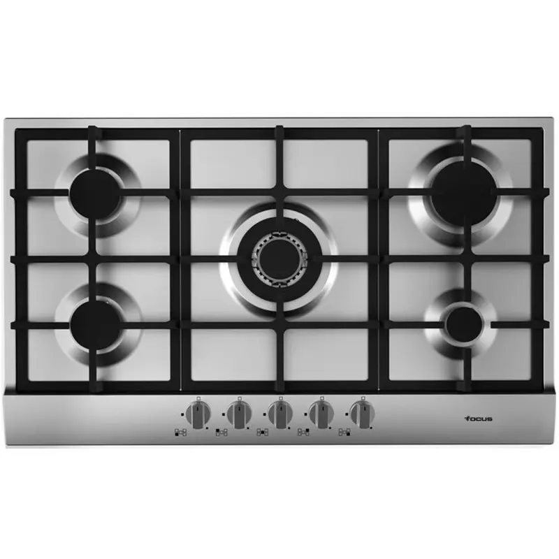 Plaque de cuisson FOCUS 5 Feux / 86 Cm / INOX Avec Thermocouple