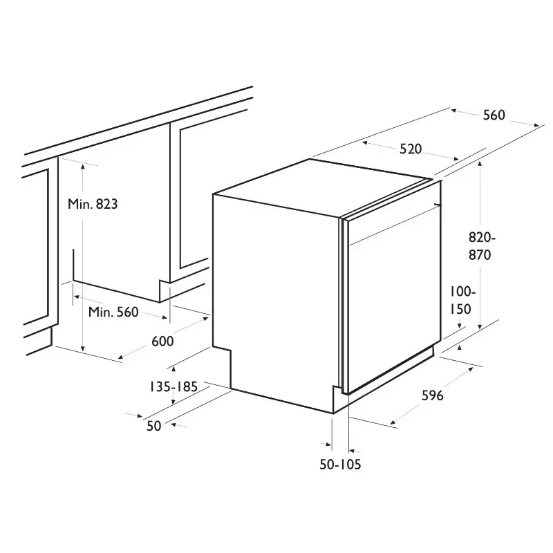 Lave-Vaisselle Focus Semi Encastrable 12 Couverts / Silver