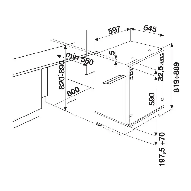FRIGO BAR Encastrable Focus F585 / 170L