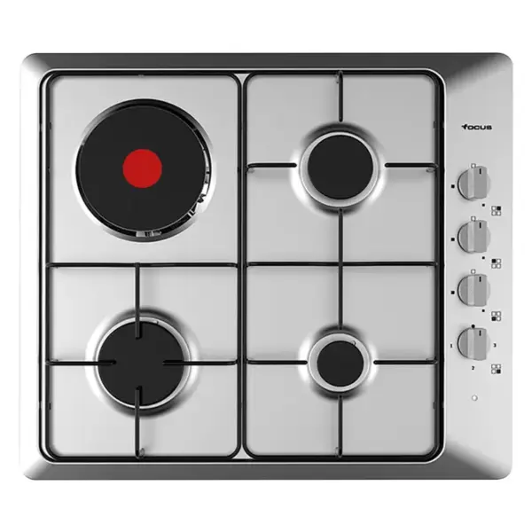 PLAQUE Encastrable FOCUS à Gaz et Electrique / 60CM / INOX