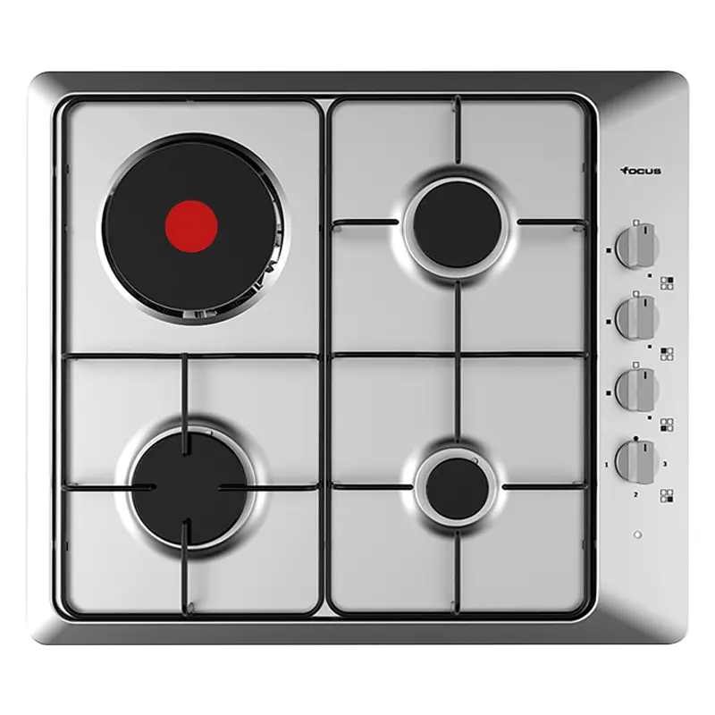 PLAQUE Encastrable FOCUS à Gaz et Electrique / 60CM / INOX