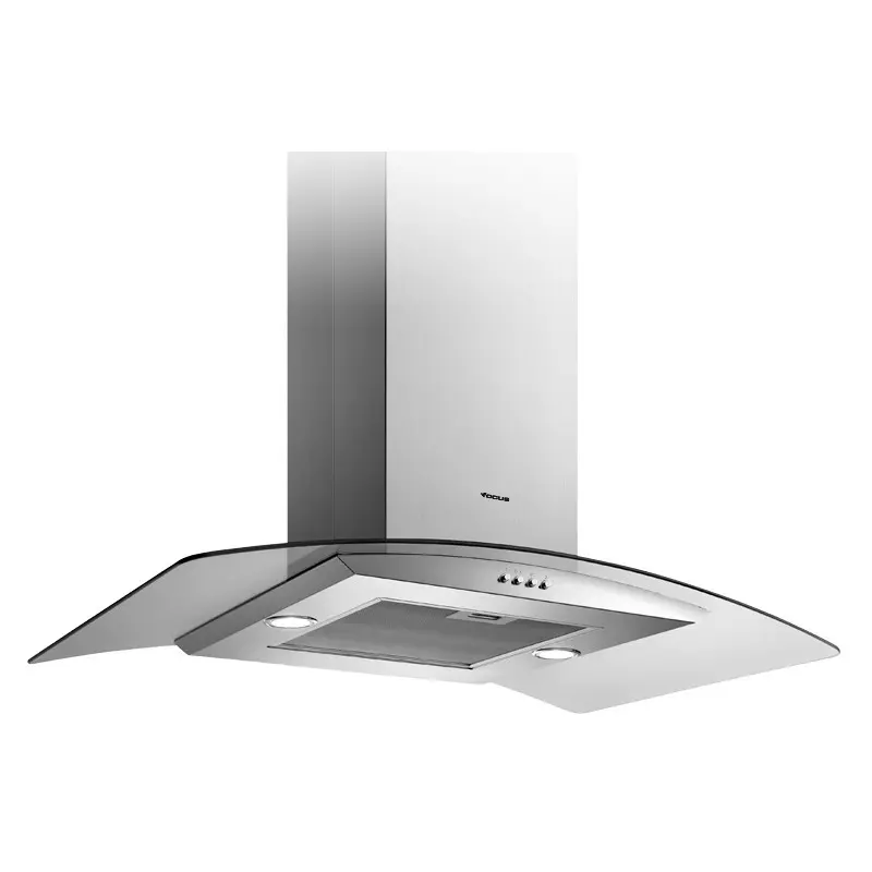 Hotte Centrale FOCUS F915X / 90CM / Inox et Vitre