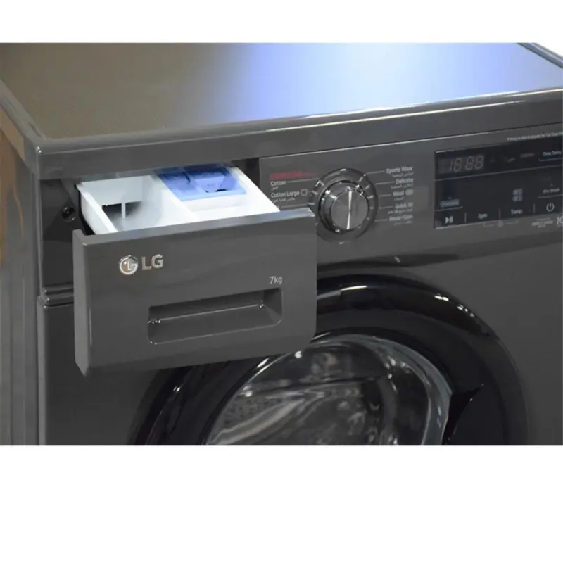 Machine à Laver LG F2J3QYG6J Direct Drive 7 KG /1200 trs / Noir