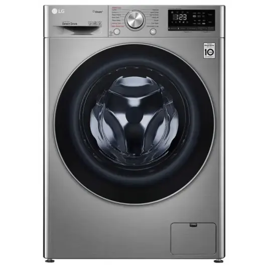 Machine à laver à Vapeur LG 9 Kg / Smart DD 6M / Silver
