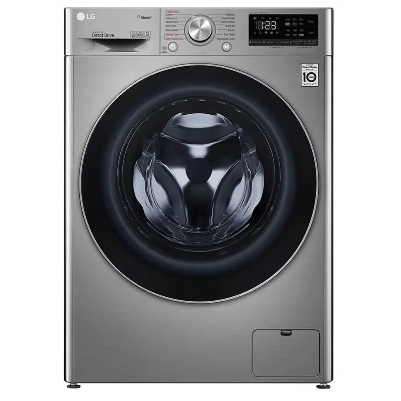 Machine à laver à Vapeur LG 9 Kg / Smart DD 6M / Silver