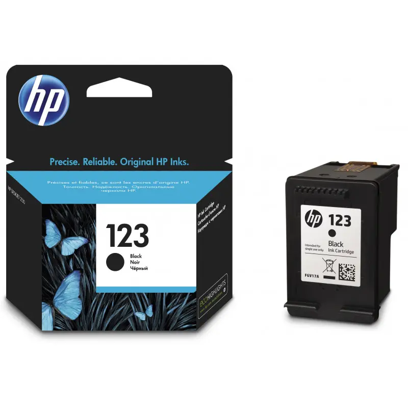HP 123 cartouche d&rsquo;encre authentique Noir / F6V17AE