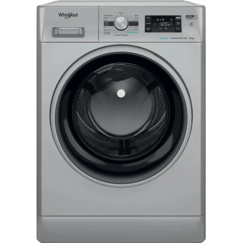 Lave Linge Whirlpool hublot posable / 8kg / Silver
