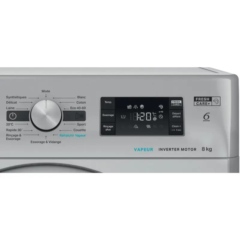 Lave Linge Whirlpool hublot posable / 8kg / Silver