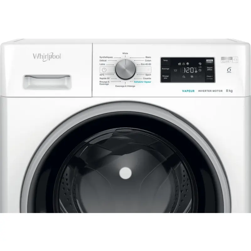 Lave Linge Whirlpool Hublot / 8 kg / Blanc