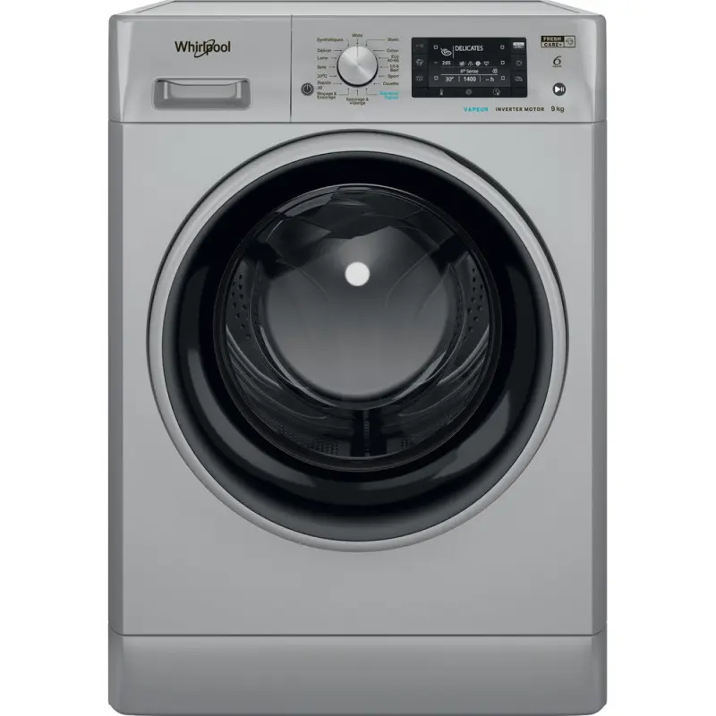 Machine à laver HUBLOT POSABLE Whirlpool FFWD 9248 SBS V NA / 9 Kg / Silver