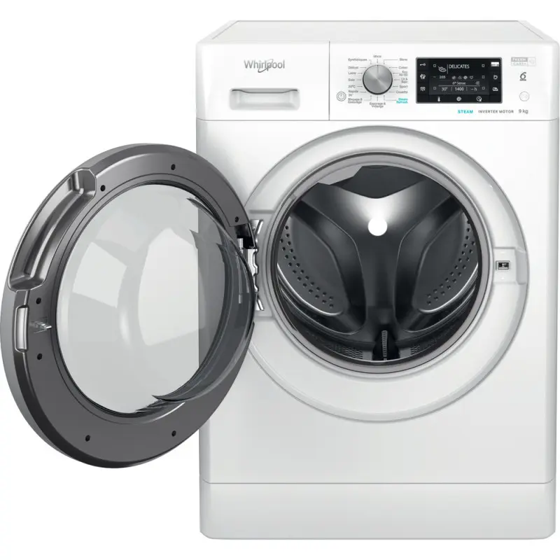 Machine à laver HUBLOT POSABLE Whirlpool FFWD 9248 WBS V NA / 9 Kg / Blanc